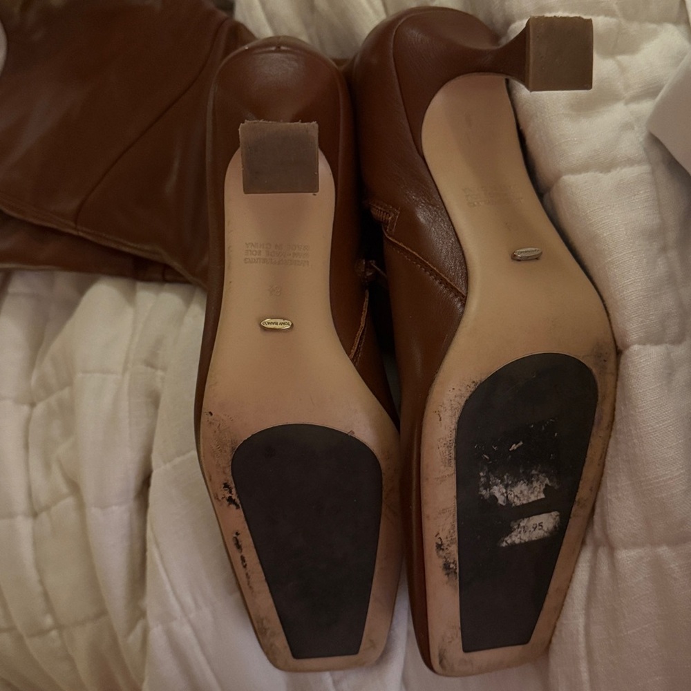 Tony Bianco Chestnut Leather Heeled Boots - Picture 8 of 8